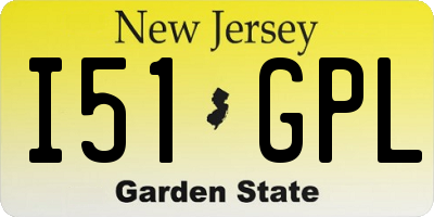 NJ license plate I51GPL