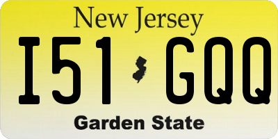 NJ license plate I51GQQ