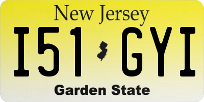 NJ license plate I51GYI