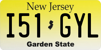 NJ license plate I51GYL
