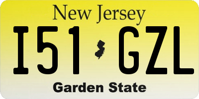NJ license plate I51GZL