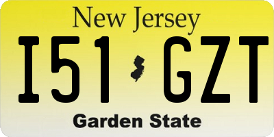 NJ license plate I51GZT
