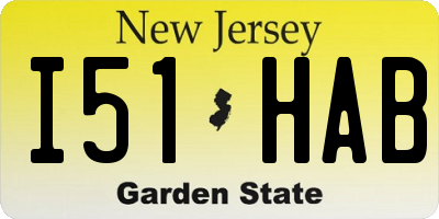 NJ license plate I51HAB