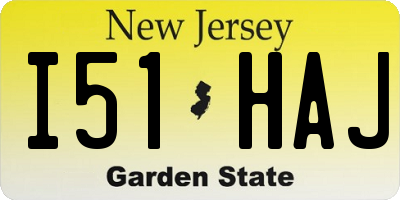 NJ license plate I51HAJ