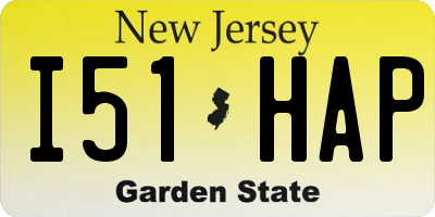NJ license plate I51HAP