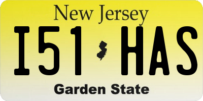 NJ license plate I51HAS