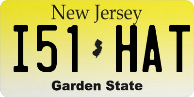 NJ license plate I51HAT