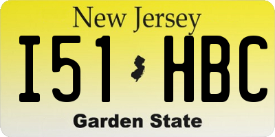 NJ license plate I51HBC
