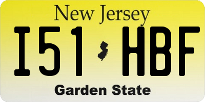 NJ license plate I51HBF