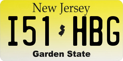 NJ license plate I51HBG