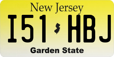 NJ license plate I51HBJ