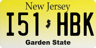 NJ license plate I51HBK