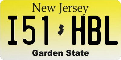NJ license plate I51HBL