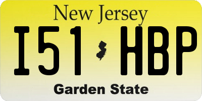 NJ license plate I51HBP