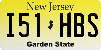 NJ license plate I51HBS