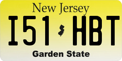 NJ license plate I51HBT