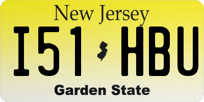 NJ license plate I51HBU