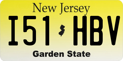 NJ license plate I51HBV