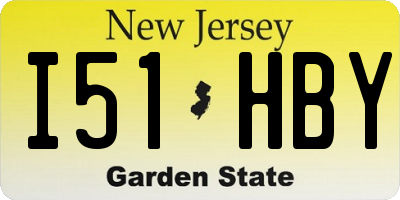 NJ license plate I51HBY