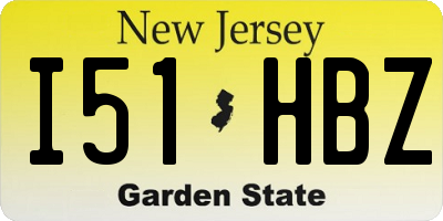 NJ license plate I51HBZ