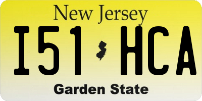 NJ license plate I51HCA