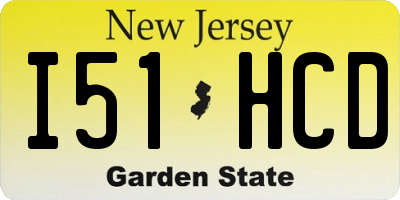 NJ license plate I51HCD