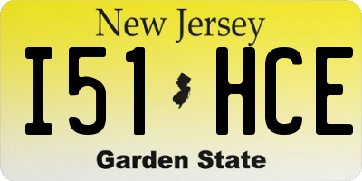 NJ license plate I51HCE