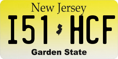 NJ license plate I51HCF
