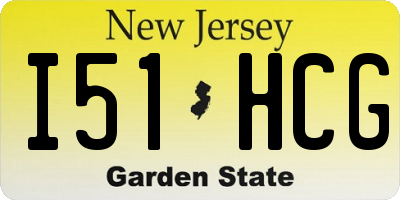 NJ license plate I51HCG