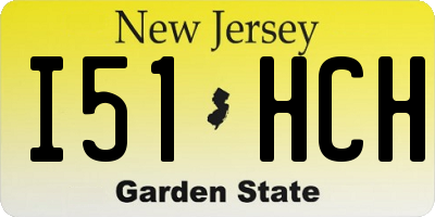 NJ license plate I51HCH