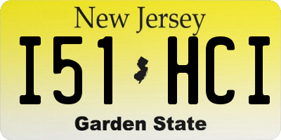 NJ license plate I51HCI