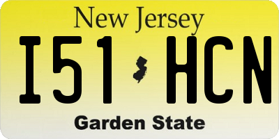NJ license plate I51HCN