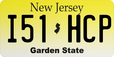 NJ license plate I51HCP