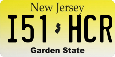 NJ license plate I51HCR