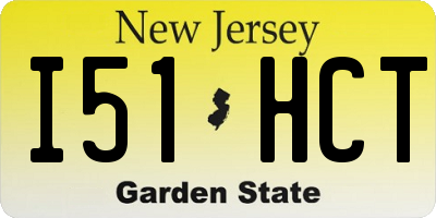 NJ license plate I51HCT
