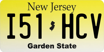 NJ license plate I51HCV