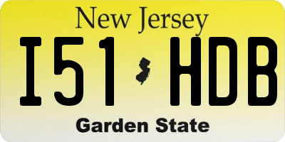 NJ license plate I51HDB