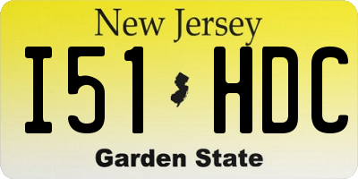 NJ license plate I51HDC