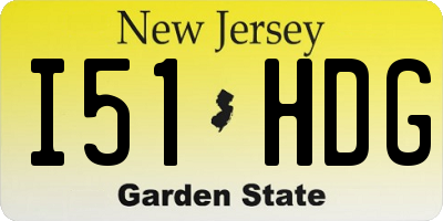 NJ license plate I51HDG