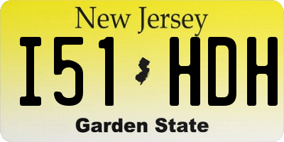 NJ license plate I51HDH