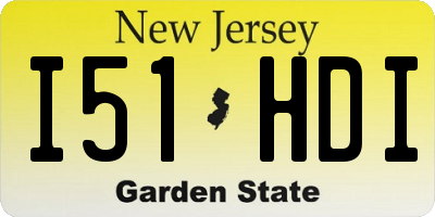 NJ license plate I51HDI