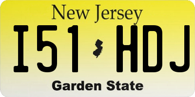 NJ license plate I51HDJ