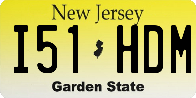 NJ license plate I51HDM