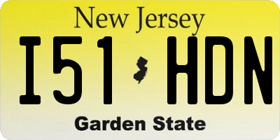 NJ license plate I51HDN