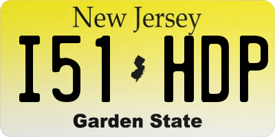 NJ license plate I51HDP
