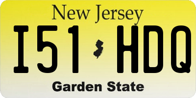 NJ license plate I51HDQ
