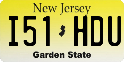 NJ license plate I51HDU