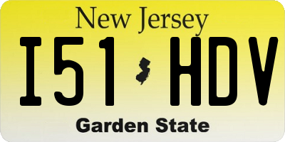 NJ license plate I51HDV