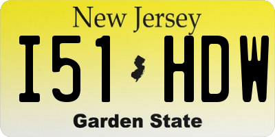 NJ license plate I51HDW