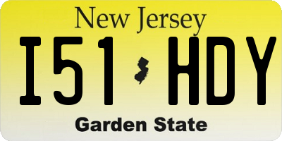 NJ license plate I51HDY